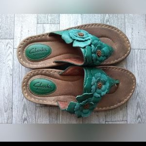 Clarks artisan teal sandals in EUC